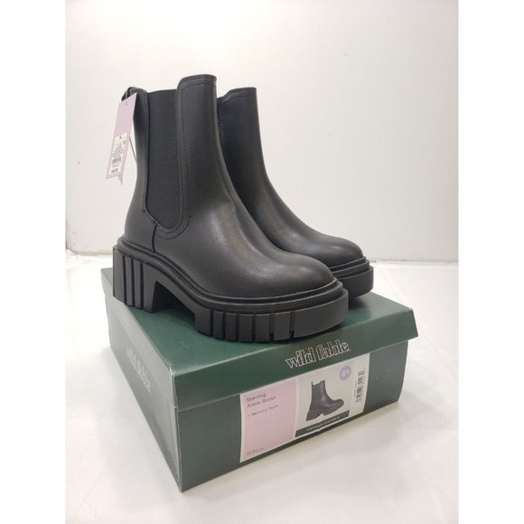Wild Fable Black Ankle Boots - Picture 1 of 6